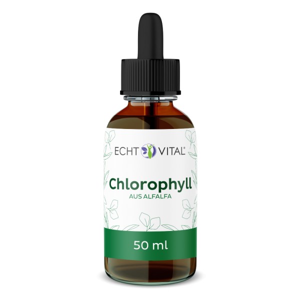 Chlorophyll Tropfen aus Alfalfa